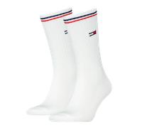 Socken TOMMY HILFIGER "TH UNI TJ SOCK 2P ICONIC", Damen, Gr. 39-42, weiß, Baumwollmischung, Socken Socken, Verstärkte Ferse und Spitze für zusätzliche Strapazierfähigkeit (29069444-39) weiß