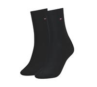 TOMMY HILFIGER Damensocken Doppelpack schwarz Größe 35-38
