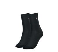 Socken TOMMY HILFIGER "TH WOMEN SOCK CASUAL 2P", Damen, Gr. 39-42, blau (midnight blau), Baumwollmischung, Elasthan, Polyamid, elastisch, Socken Socken, mit flacher Zehennaht (74407209-39) midnight bl