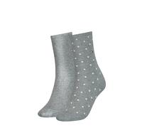 Tommy Hilfiger Damensocken mit Punkten Middle Grey Melange - 35/38