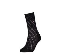 Socken TOMMY HILFIGER "TH WOMEN SOCK PREMIUM ARGYLE", Damen, Gr. 39-42, schwarz, Baumwollmischung, Socken Socken (98735407-39) schwarz