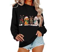 Socken Weihnachten Damen Hoodie Damen Weihnachtskleider Damen Lustig Ugly Christmas Sweater Frauen Weihnachtspullover Damen Rudolph Christmas Sweater Led Strickpullover Damen Schwarz Weiss