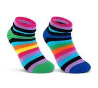 sockenkauf24 2 | 4 | 6 Paar Damen THERMO Socken Innenfrottee warme Wintersocken Umschlagsocken Bunte Ringel 12790 WP (2 Paar 39-42)