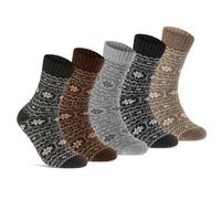 sockenkauf24 5 Paar Wollsocken Damen & Herren Wintersocken weich & warm 37904 (39-42)