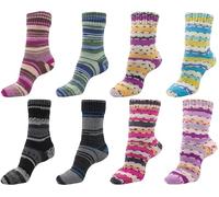 Sockenwolle 6-fach -Farbset 8x150gr 6 fädige Strumpfwolle (1.200gr) -Kartopu Strumpfwolle - 6fädiges Strumpfgarn in Premiumqualität - 375m-Lauflänge pro Knaul - Made in Europe - (Sparset)