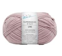 Sockenwolle 8-fädig rosa einfarbig, Online Supersocke 8-fach Uni, dickes Sockengarn zum Stricken und Häkeln (8007 mattrosa)