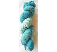 Sockenwolle handgefärbt 100 g ca 420 m 75% Wolle/25% Polyamid -teal