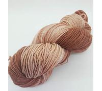 Sockenwolle handgefärbt 6fädig 150 g ca 420 m 75% Wolle/25% Polyamid - braun