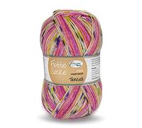 Sockenwolle Rellana Flotte Socke Tencel 4 fädig (1592 orange-pink-gelb-hellgrün)