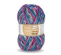 Sockenwolle Rellana Flotte Socke Tencel 4 fädig (1594 jeans-hellblau-pink-grau)