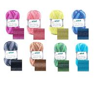 Sockenwolle Sparpaket Gründl Hot Socks Malcesine 8x100g,4-fädig,75% Schurwolle/25% Polyamid,