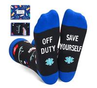 sockfun Lustige Socken für Krankenschwestern, Ärzte, EMT, Optiker, Tierarzt, Tierarzt, Tierarzt, Emt Black, Medium