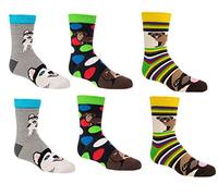 Socks 4 Fun Kinder Socken,6 Paar,35/38,Lustige Hunde/Mädchen