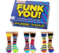 socks United Oddsocks Funk You Herren 6 verschiedene Socken mit Gesichter Gr. 39 46