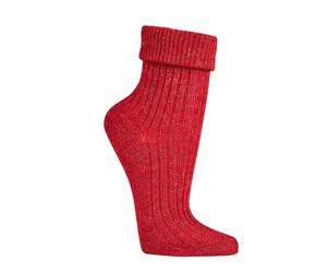Socks4Fun 2 Paar weiche Wollsocken für Damen & Mädchen - aus Wolle & Alpakawolle - hautsympathisch, warm & bequem - mit doppeltem Umschlag (39-42 Rot)