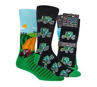 Socks4Fun Damen Jungen Herren Spaßsocken (2 Paar) 36-41 Traktor