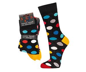 Socks4Fun Damen Jungen Herren Spaßsocken (2 Paar) 42-47 Punkte