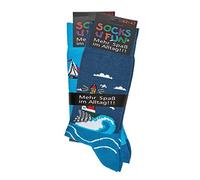 Socks4Fun Damen Jungen Mädchen Socken (2 Paar) witzig bunt 42-47 Leuchtturm