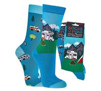 Socks4Fun Damen Mädchen Socken (2 Paar) witzig 36-41 Camping