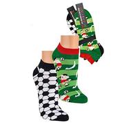 Damen Sneaker Socken (2 Paar) witzig 36-41 Fußball