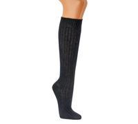 Socks4Fun Herren Kniestrümpfe 2 Paar Schwarz Größe 39-42 Uni aus 100% Bio-Baumwolle für Erwachsene Kniehoch GOTS-zertifiziert