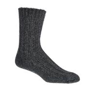 Socks4Fun Stricksocken 2 Paar mit Alpaka Schafwolle 43-46, anthra