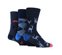SockShop Gentle Grip Herren Fun Feet Socken Packung 3 Flucht aus dem Hochland 39-45