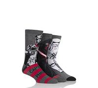 SockShop Herren 3 Paar Star Wars Neue Villains Kylo Ren, Kapitän Phasma und Stormtrooper Socken sortiert 45-48