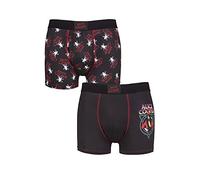 SockShop Herren Alice Cooper Exklusiv Geschenkbox Klassisch Rockmusik Schwermetall Boxer Shorts Packung mit 2 Schwarz XL