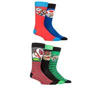SockShop Herren Damen und Kinder Super Mario Charakter Baumwolle Socken Packung 5 Multi 37-39 Kind
