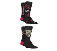 SockShop Herren Iron Maiden Exklusiv Geschenkbox Rockmusik and Schwermetall Baumwollsocken Packung mit 4 Schwarz 46-48