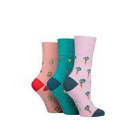 SockShop RHS Royal Horticultural Society Damen Socken - RHS x Gentle Grip Blumen & Botanisch Gemustert, Weiche Baumwolle Socken, Geschenk für Gärtner, Größe 37-42 Multipack mit 3 Paaren Gemüse 37-42