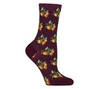 SockShop Socken Damen Mit Lustige Bunte Muster Atmungsaktiv Socken Mit Blumen Motiv Für Frauen (37-42, Äpfel)