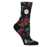SockShop Socken Damen Mit Lustige Bunte Muster Atmungsaktiv Socken Mit Blumen Motiv Für Frauen (37-42, Obst)
