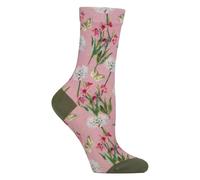 SockShop Socken Damen Mit Lustige Bunte Muster Atmungsaktiv Socken Mit Blumen Motiv Für Frauen (37-42, Schmetterlinge)