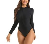 sodeber Einfarbige Tankini Badeanzüge, 1-teiliger Badeanzug, Wettkampf Bademode, Damen Badeanzüge Mit