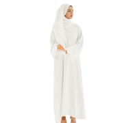 sodeber Kaftans Mit Hijab Schals, Kaftans Abaya Kleid in Voller Länge, Islamischer Kaftan, Langer Blumendruck, Damen