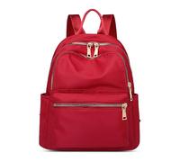 SODOLLEE Rucksack Damen Casual Tagesrucksack Cityrucksack wasserdichte Nylon Daypack Leichtgewicht Mehrere Taschen Frauen Schultasche für Campus Reisen Arbeiten Rot