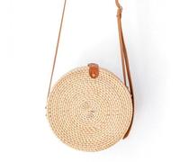 Soeji Runde Rattantasche, Umhängetasche Boho Bali Tasche SENJA