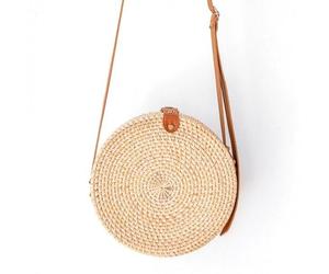 Soeji Runde Rattantasche, Umhängetasche Boho Bali Tasche SENJA