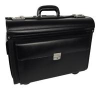 Soennecken Pilotenkoffer LEIPZIG 48,5 x 39,5 x 26 cm (B x H x T) Zahlenkombinationsschloss Leder schwarz