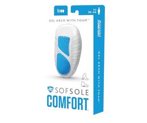 Sof Sole Gel Arch mit Memory Foam - Fußgewölbestütze für Herren - Flexible Passform für die meisten Schuhe - Angepasste Polsterung & Unterstützung - Leichtes Sof Gel - 1 Paar - UK Größe 7-13