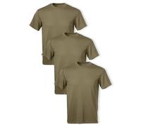 SOFFE Herren-Militär-T-Shirt aus Polyester-Baumwoll-Mischgewebe, 3er-Pack, Hellbraun, L