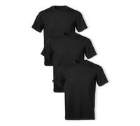 SOFFE Herren-Militär-T-Shirt aus Polyester-Baumwoll-Mischgewebe, 3er-Pack, Schwarz, L