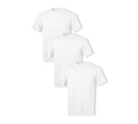 SOFFE Herren-Militär-T-Shirt aus Polyester-Baumwoll-Mischgewebe, 3er-Pack, Weiss/opulenter Garten, Mittel