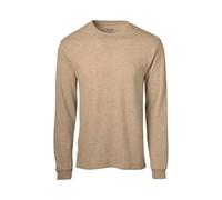Soffe Mens Mittelschweres Baumwoll-Langarm-T-Shirt, 1 und 2 Packungen, Sand, Klein