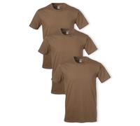 SOFFE MJ Herren Core Unterhemd T-Shirts (3er-Pack), Coyote Braun, L