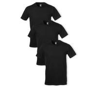 SOFFE MJ Herren Core Unterhemd T-Shirts (3er Pack), schwarz, X-Groß
