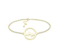 SOFIA MILANI - Damen Armband 925 Silber - vergoldet/golden - Berg Kreis Anhänger - B0327