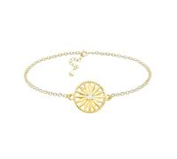 Sofia Milani - Damen Armband 925 Silber - vergoldet/golden mit Zirkonia Steinen - Sonnen Kreis Anhänger - B0380